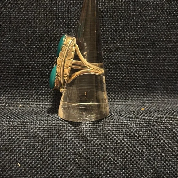 Turquoise sterling silver ring size 8 - Picture 3 of 8